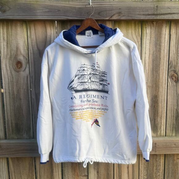 GAP Tops - Vintage GAP Nautical Hoodie / Sailboat Graphic Sweatshirt